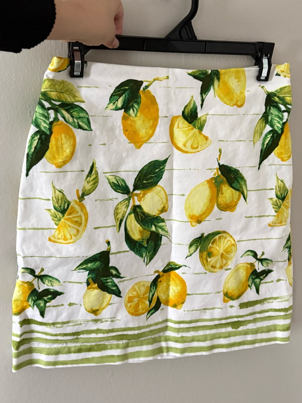 Talbots Lemon Print mini shirt - White, Yellow, Green